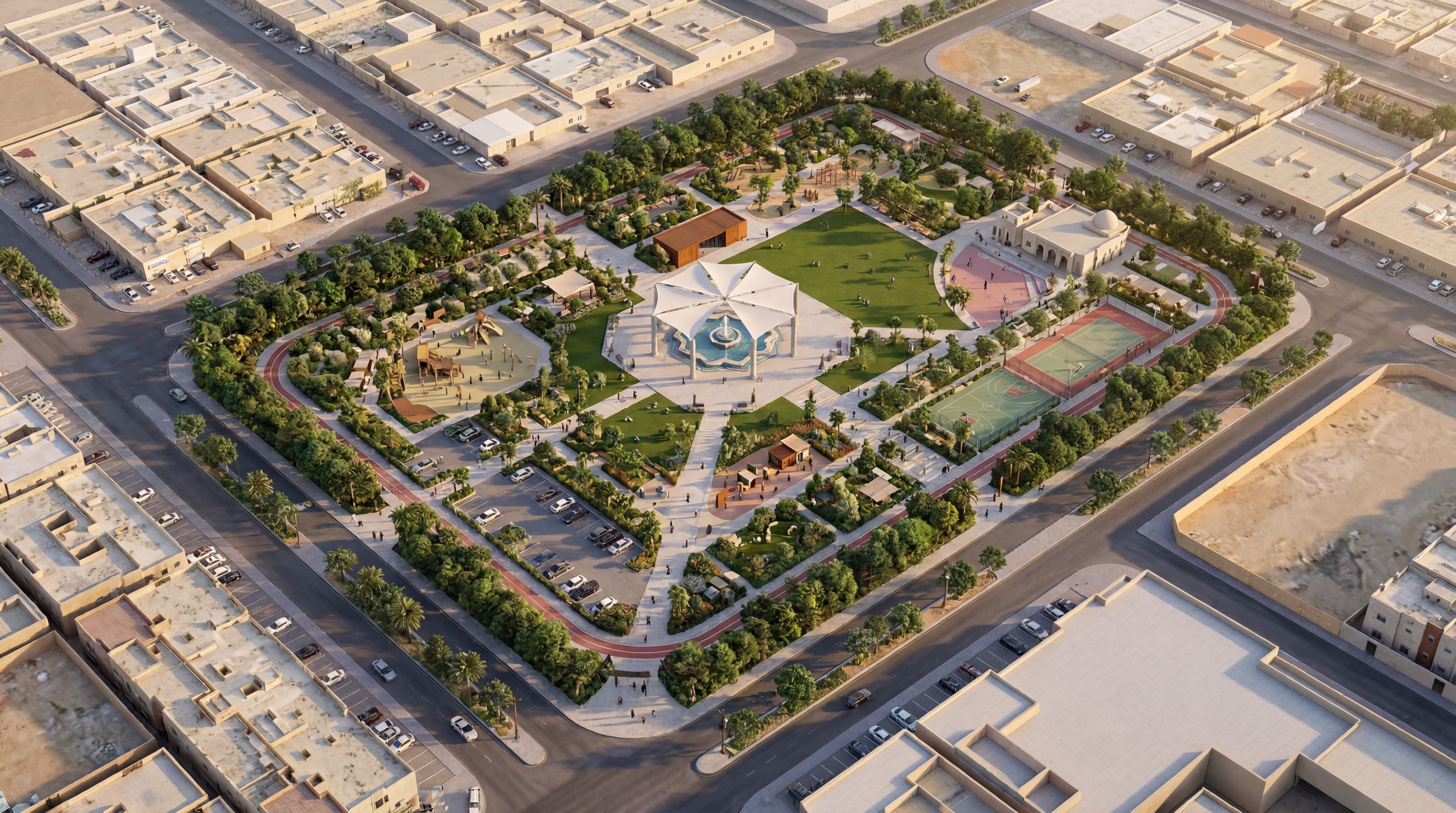 Park Plan - urban - 15,860 sqm - 3D Render